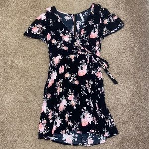 Black floral dress size small